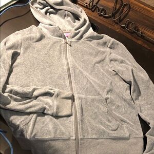 Light Gray Zip-Up Hoodie pink Victoria’s Secret
